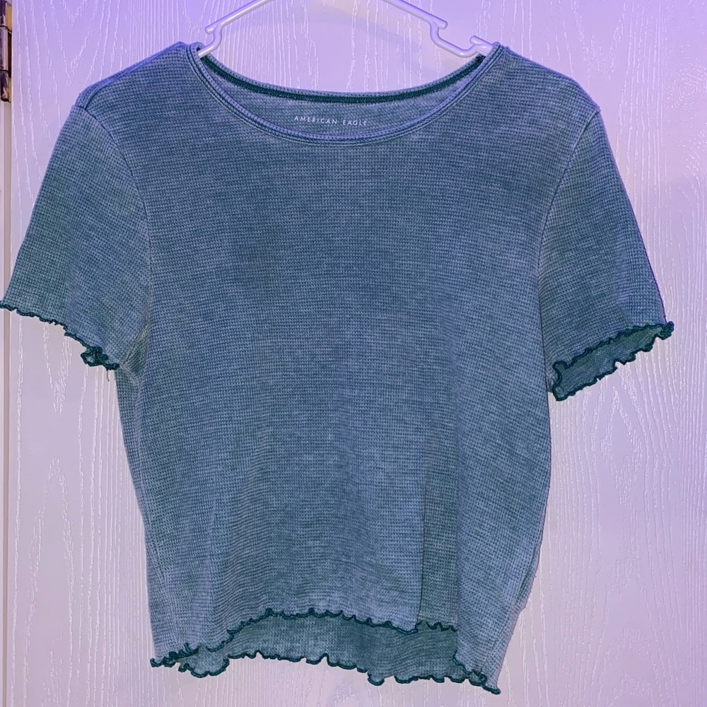 American Eagle Lettuce Trim Shirt